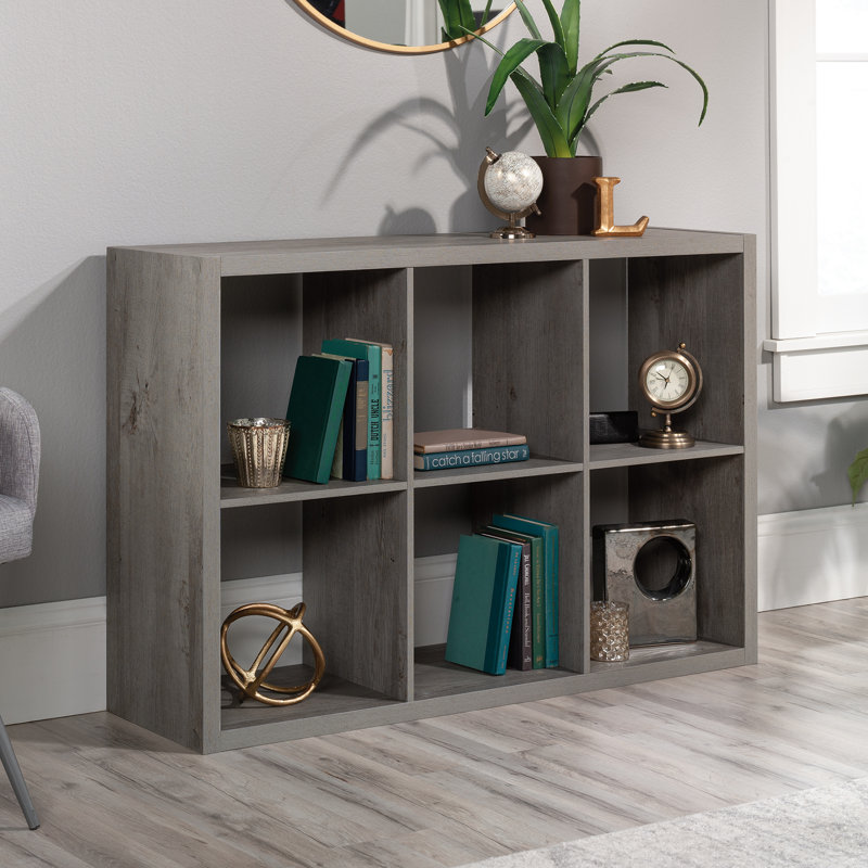 Chrisine Cube Bookcase, Gris, (6 tablettes) H 44 po x l 30 po x P 13 po