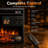 Electric Fireplace Insert 23 Inch With Log Set Remote Control Timer And Adjustable Flame