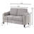 59.06" W Small Upholstered Loveseat Sofa-898872277