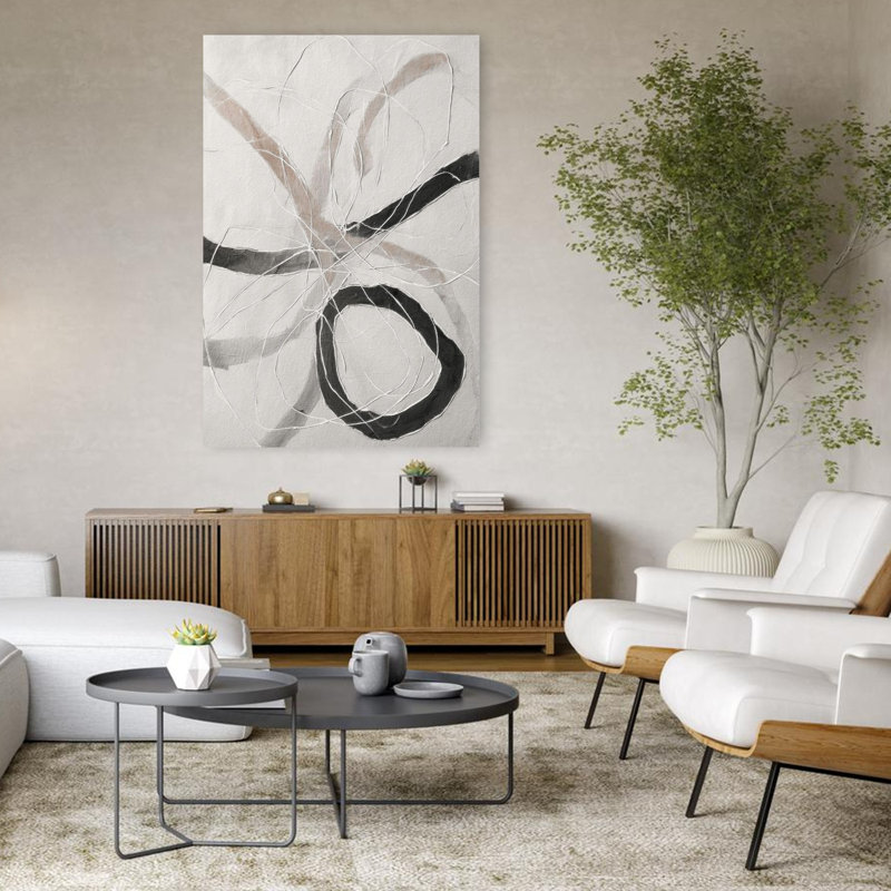 Art contemporain abstrait géométrique, H 48 po x l 32 po