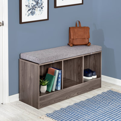 Polyester Blend Upholstered Storage Bench