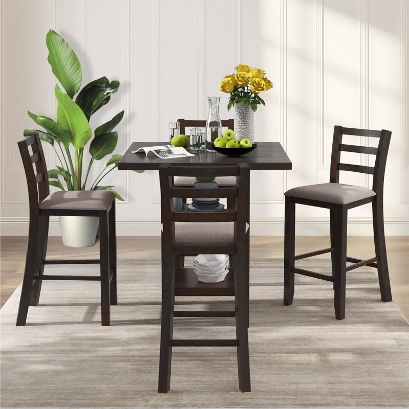 Eliana 4 - Person Four Leg Dining Set, Espresso
