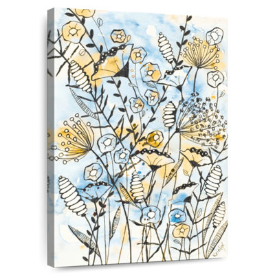 Harnek Yellow and Blue Blooms I