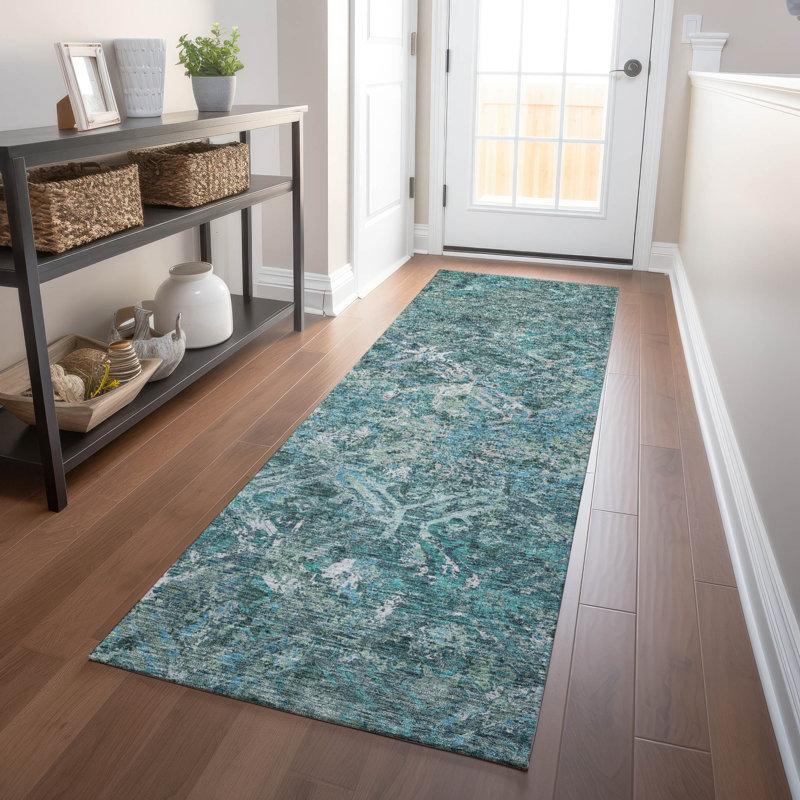 Tapis sauge de qualité supérieure Prisco, Tapis de couloir 2 pi 3 po x 7 pi 6 po