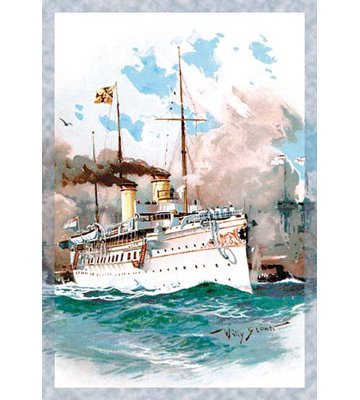 Bleu marine : mighty par willy rangé, reproduction d’art