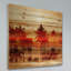 Crimson Palms par Parvez Taj - reproduction d'art sur bois de pin naturel-800907990