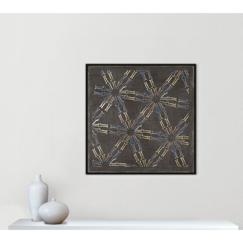 «Golden Folklore IV» par Aimee Wilson, Espresso, H 41,5 po x l 41,5 po