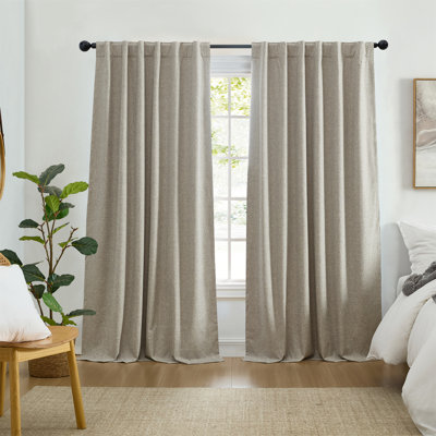 Bigelow Max-Blackout Solid Texture Window Curtain Panel