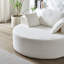 Luxueux fauteuils d'appoint en peluche, conception ronde moelleuse pour les espaces de vie