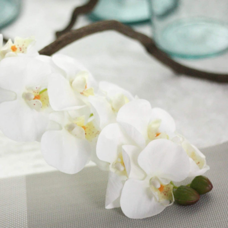 Silk Orchid Arrangement, White