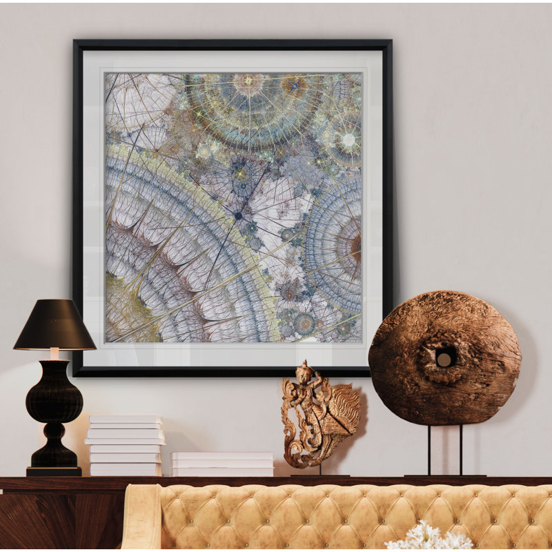 « clockworks ii », peinture, H 16 po x l 16 po x P 1,5 po, Cadre noir