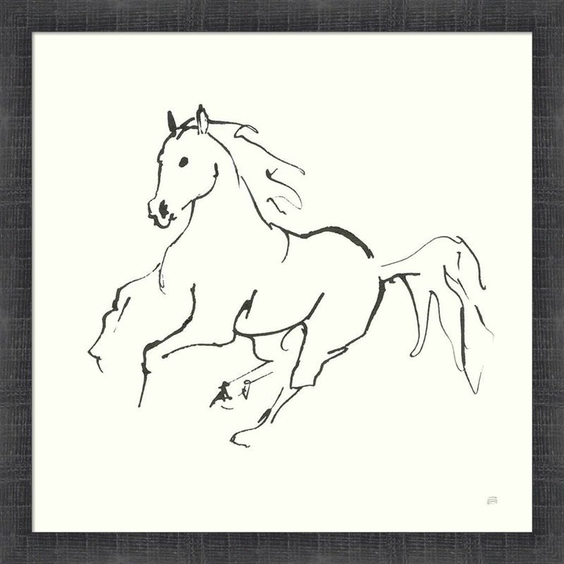 «Line Horse III» par Chris Paschke, art mural encadré