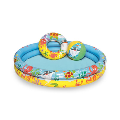 Levell Plastic Round Kiddie Pool 20cm H x 122cm W x 122cm L