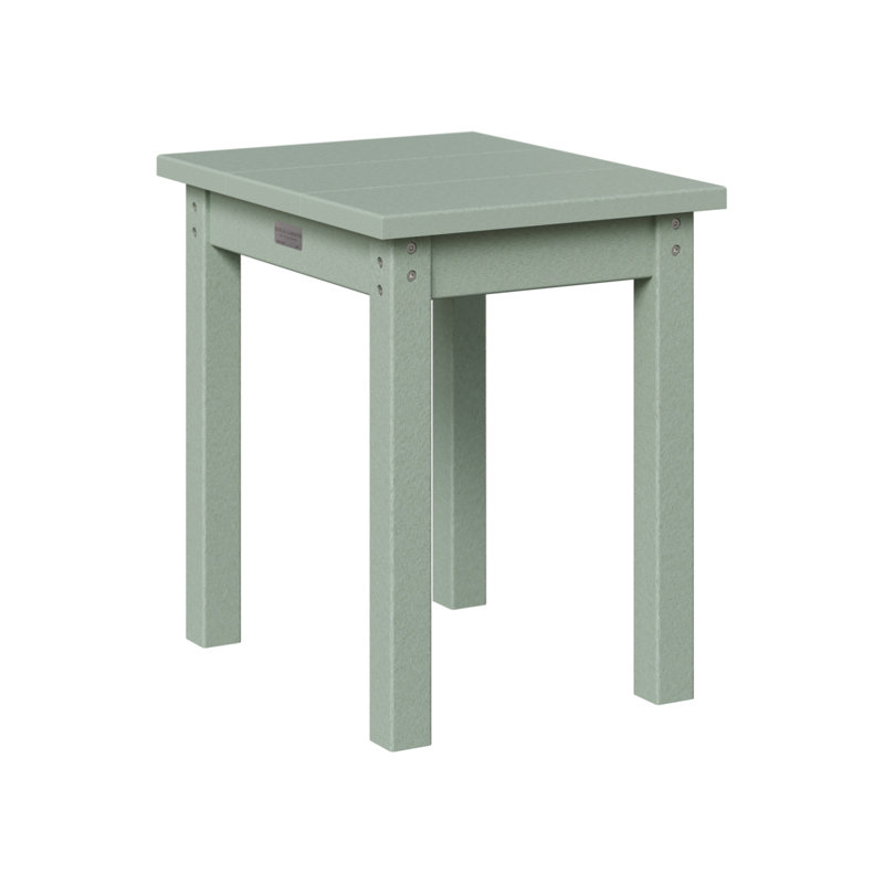 Outdoor Rectangle Side Table, Seafoam
