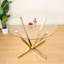 Table de salle à manger ronde de 45,27 po, table de salle à manger en verre trempé avec pieds en métal, table de salle à manger moderne pour la cuisine, le salon et l'assemblage facile-1254649784