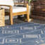 Tapis intérieur / extérieur bleu Achyut Southwestern-353641970