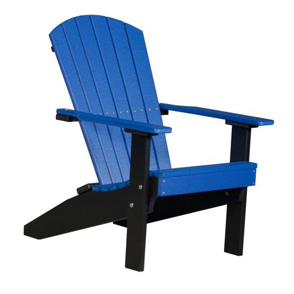 Chaise adirondack en plastique lakeside Kattamuri, Bleu / Noir