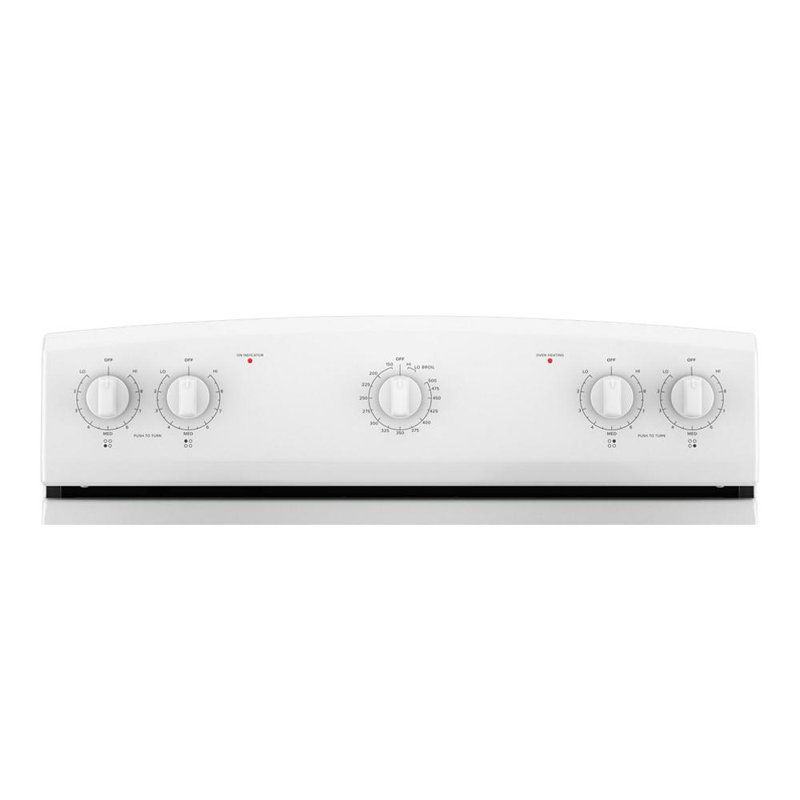 30 In. 4.8 Cu. Ft. 4 Burner Element Electric Range, White