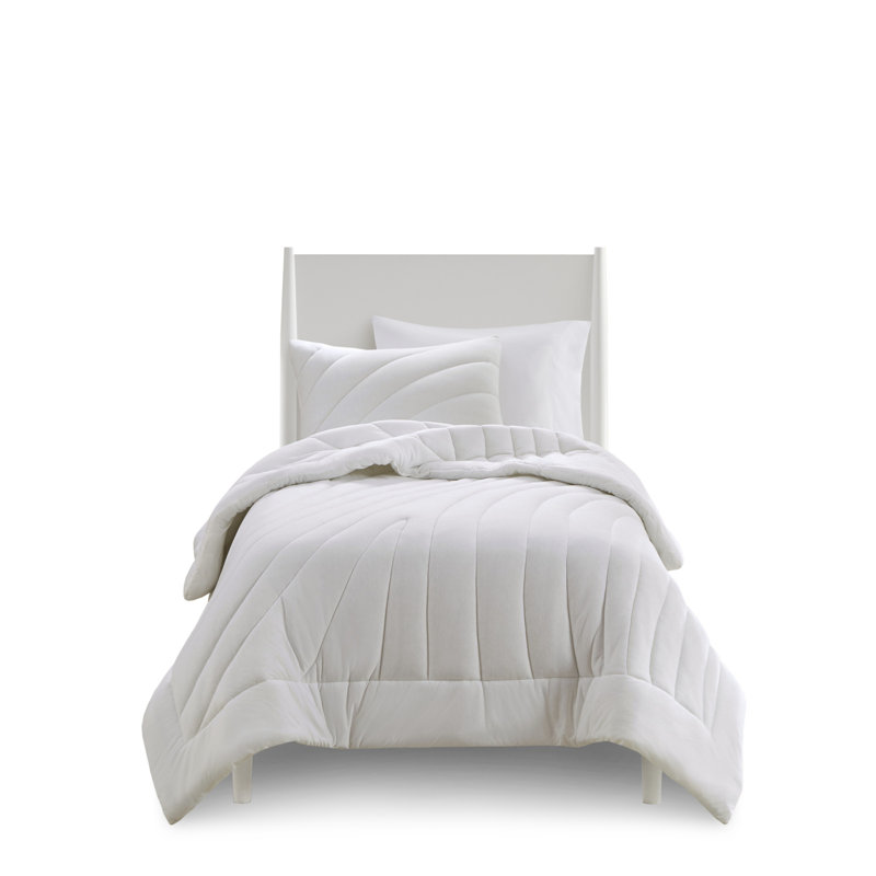 PCSSoft Bedding Sets, Queen Comforter + 2 Standard Shams, White