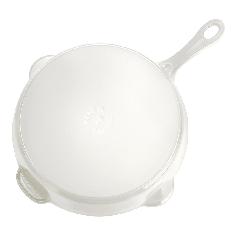 Staub Cast Iron 11-Inch Traditional Skillet - White Truffle, White Truffle