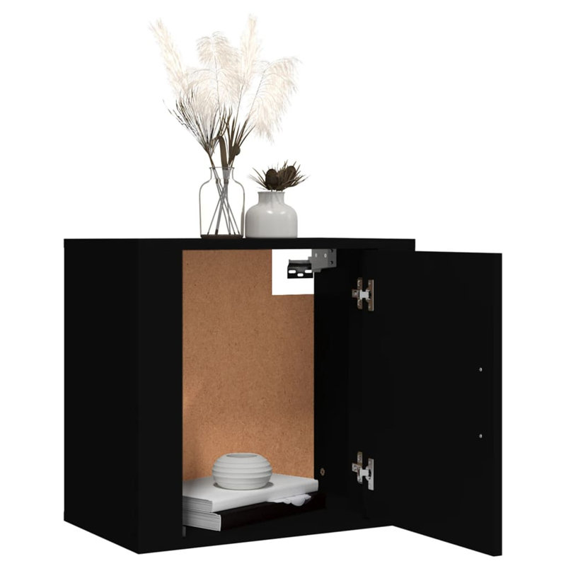 Janiyha 50cm W Manufactured Wood Bedside Table, 2, Black