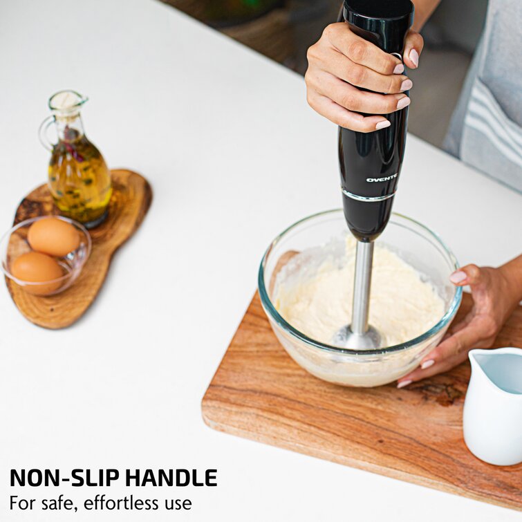 Ovente Electric Immersion Hand Blender 300 Watt 2 Mixing Speed with  Stainless Steel Blades, Powerful 