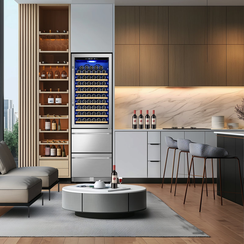 23.5'' Freestanding/built-in 110 Bottle And 165 Can Wine & Beverage Refrigerator