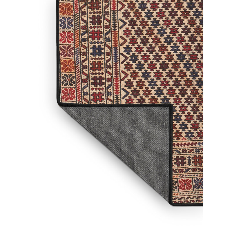 Tapis brun/gris/beige traditionnel Ballycor, Rectangle 5 pi x 7 pi