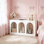 Élégante console avec tablettes de rangement arquées