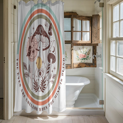 Rideau de douche standard 1 pièce Boho Eyes and Mind
