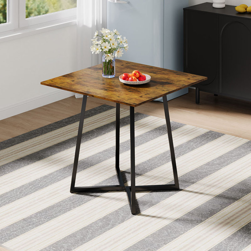 Metal Base Dining Table