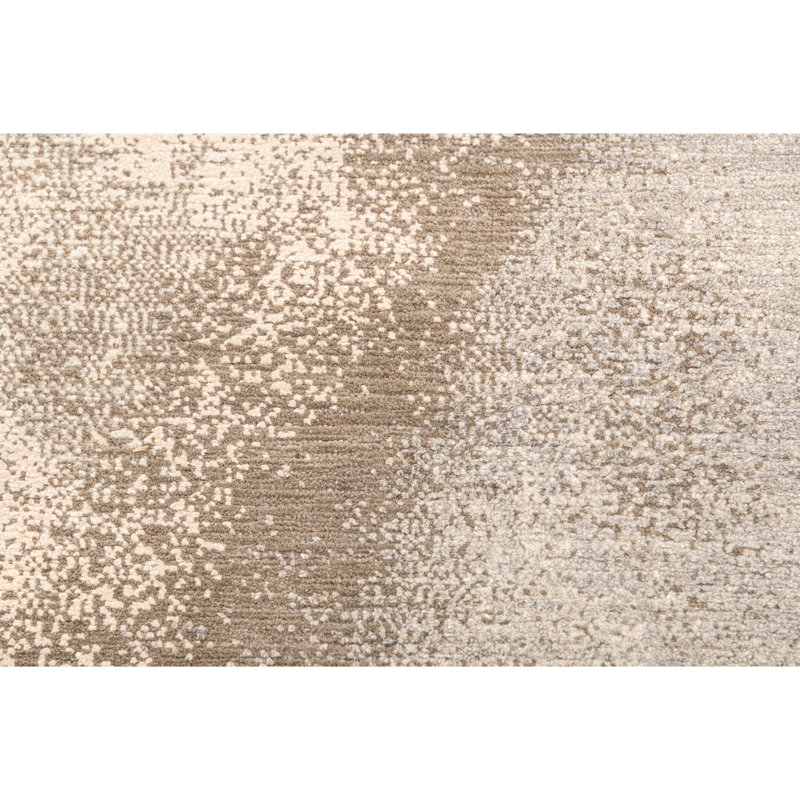 Handmade Silk and Wool Area Rug, Rectangle 5' x 8'