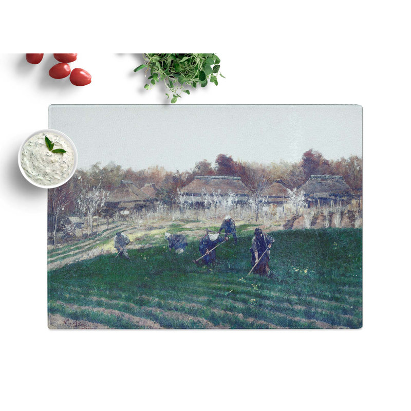 Tempered Glass Vegetable Field by Asai Chu Chopping Board, 39 cm x 28.5 cm