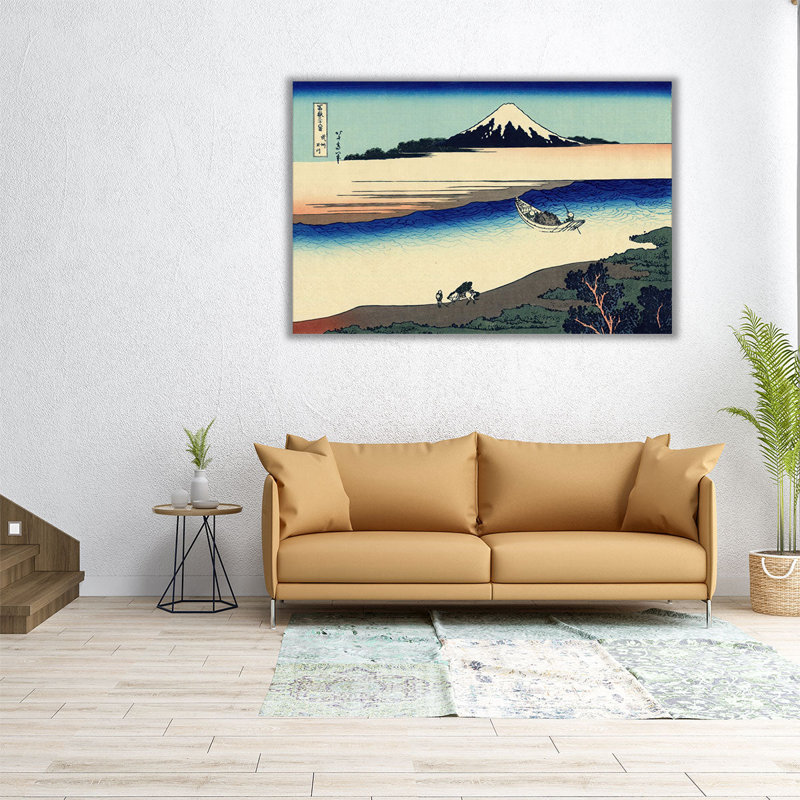 «Tama River in the Musashi Province», reproduction d'art sur toile, H 12 po x l 18 po