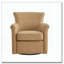 Fauteuil d'appoint pivotant en similicuir-824020349