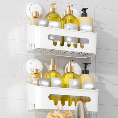 Wall Mounted Required Plastic Shower Caddy