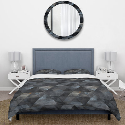 Ensemble de housse de couette Black Triangle I - Midcentury