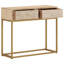 Krystal 90cm Solid Wood Top Console Table