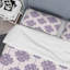 Ensemble de housse de couette en microfibre mauve / bleu marine / blanc-341698128