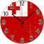 Horloge murale Tonga Drapeau Tonga PVC Home Decor Horloges murales Drapeau national Horloges murales patriotiques Horloge ronde silencieuse à piles pour la cuisine Chambre Bureau 12 X 12 po