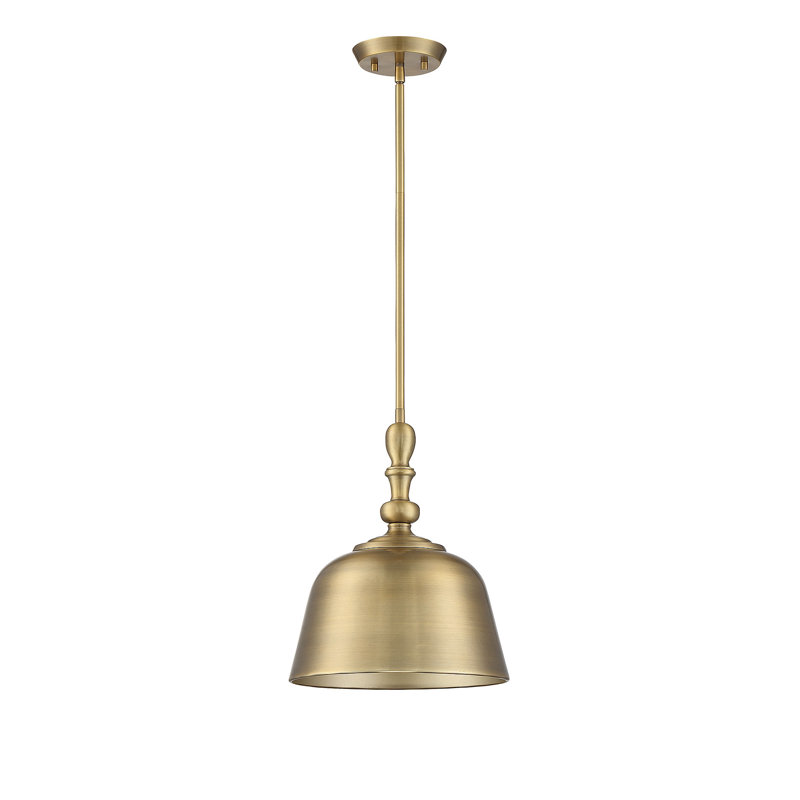 Luminaire suspendu 1 lumière Savoy House Berg en laiton chaud, Laiton chaleureux