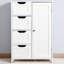 Armoire de rangement pour salle de bain blanche