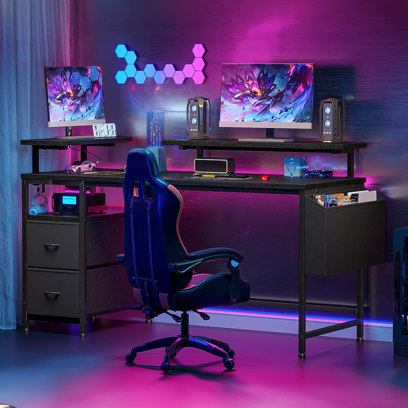 Metal Base Computer Desk