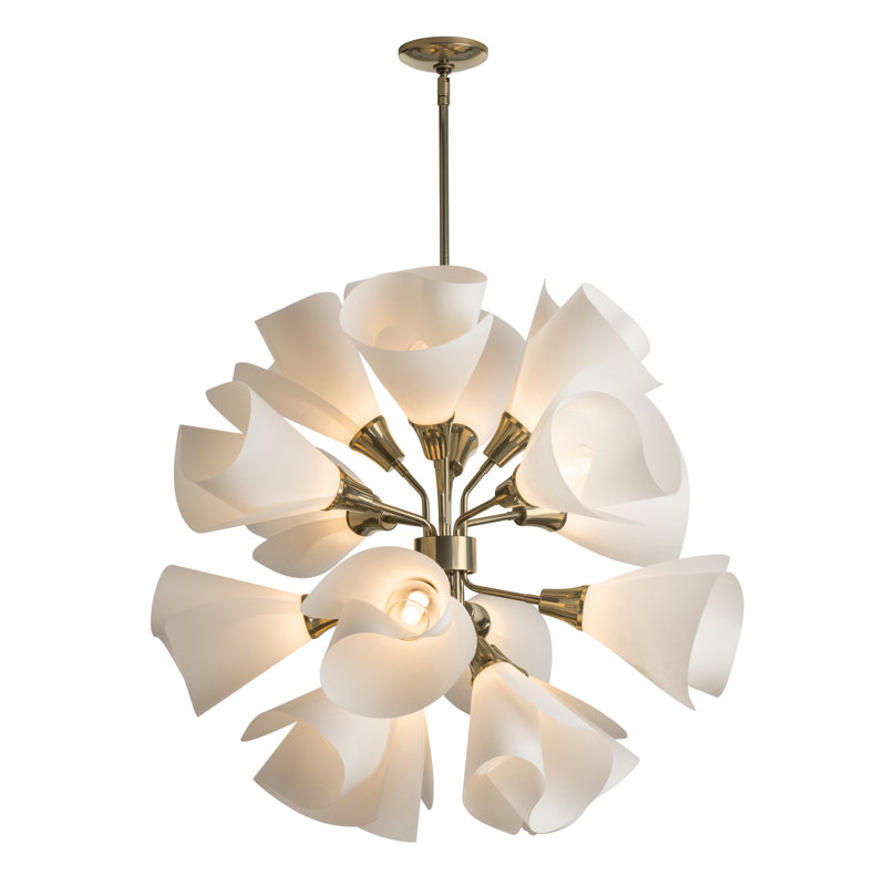 Mobius 16 - Light Sputnik Sphere Chandelier, Modern Brass
