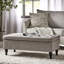 Housse gracieuse en tissu gris avec capitonnage et housse de rangement cachée