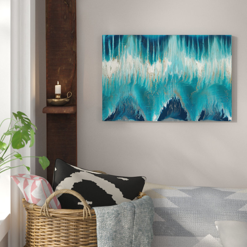 « chevron revisited », reproduction d’art sur toile, H 18 po x l 26 po x P 1,5 po