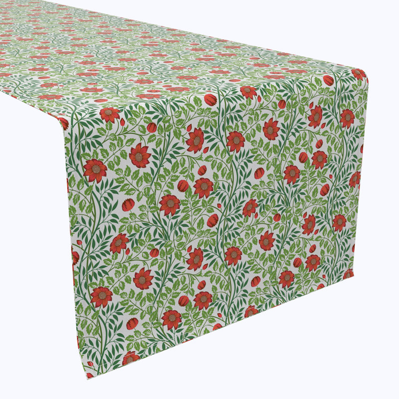 Floral 72 Cotton Table Runners, 108" x 16"