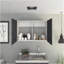 Armoire murale H 19 po, deux portes, deux tablettes internes, chêne blanc / fumé-474137163