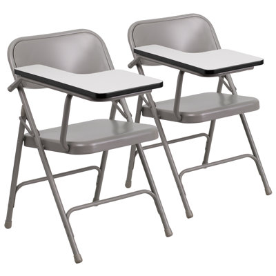 Mission Premium Steel Folding Chair with Right Handed Tablet Arm