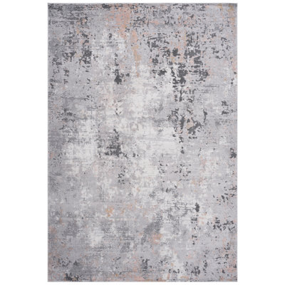 Loom & Grey/Multi Abstract Area Rug 8X10 - And , Non-Shedding For Dining Room, Entryway, Nursery , Stain Living Eat-In Kitchen